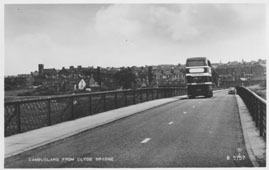 Orion Bridge looking to Cambuslang circa 1950 - Published by Valentine & Son Ltd., Dundee & London - No B.5757